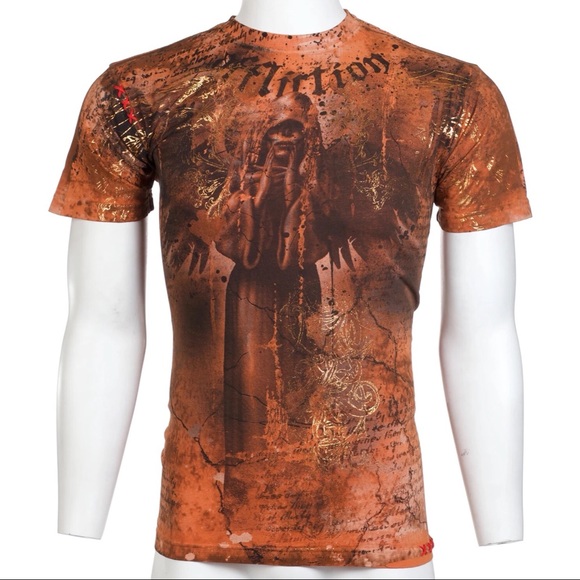 AFFLICTION Men's Short Sleeve T-Shirt FLOATING - Picture 4 of 8